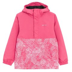 Karrimor Kids' Half Zip Windproof Hooded Long Sleeve Softshell Jacket Pink/Printing