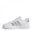 adidas Girls Grand Court Trainers White/ Silver