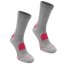 Karrimor 2 Pack Walking Socks Ladies Ligh Grey Fusch