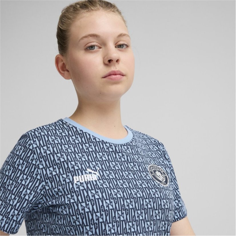 Puma ftblCulture Tee AOP Jr Blue