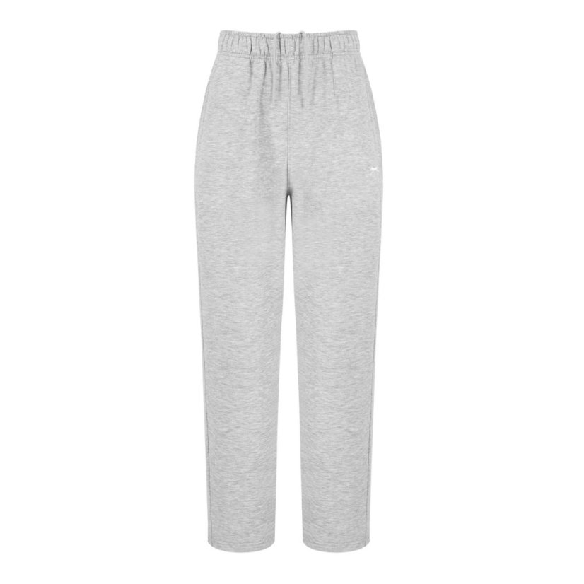 Slazenger Open Hem Fleece Pants Mens Grey Marl