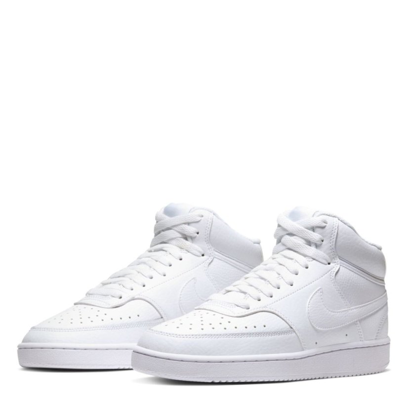 Nike Court Vision Mid Women's Hi Tops Triple White