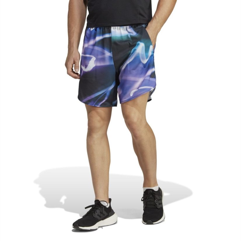 adidas Designed for Training HEAT.RDY HIIT Allover Print Training Shorts Viole/Blu/Blac