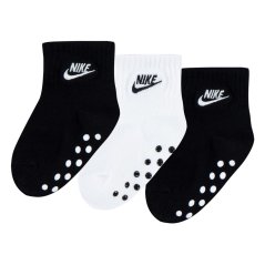 Nike Grippy Sock 3pk Baby Black/White