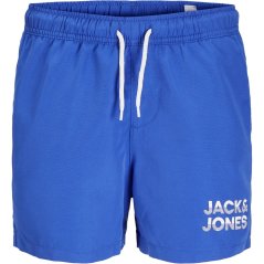 Jack and Jones Logo Swim Short Junior Boys Dazzling Blue