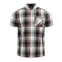 Giorgio Short Sleeve Check Shirt Mens Black Check