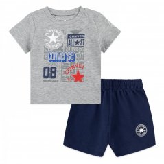 Converse AOP Shirt And Shorts Set Baby Boys Midnight Navy