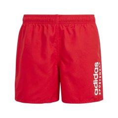 adidas Sportswear Essentials Logo CLX Swim Shorts Juniors Scarlet/Wht