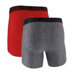 Under Armour 2pk 6In Tech 2 Mens Boxers Red/Grey