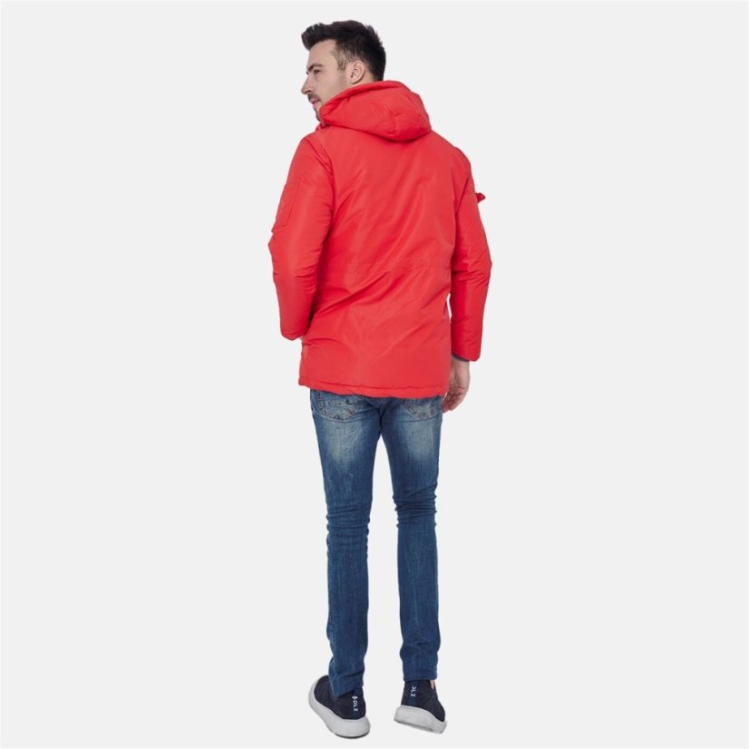 Lee Cooper Cooper Men Padded Parka Jacket Red