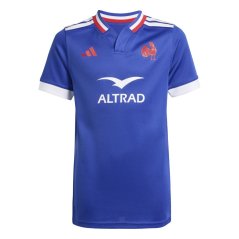 adidas France Rugby Home Shirt 2025 Juniors Semi L Blue