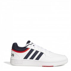 adidas Hoops 3.0 Trainers Mens White/Blue/Red