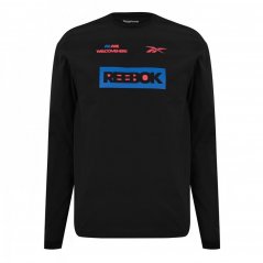 Reebok Thermowarm+Graphene Long-Sleeve Top Midlayer T-Lon Sweatshirt Mens Black