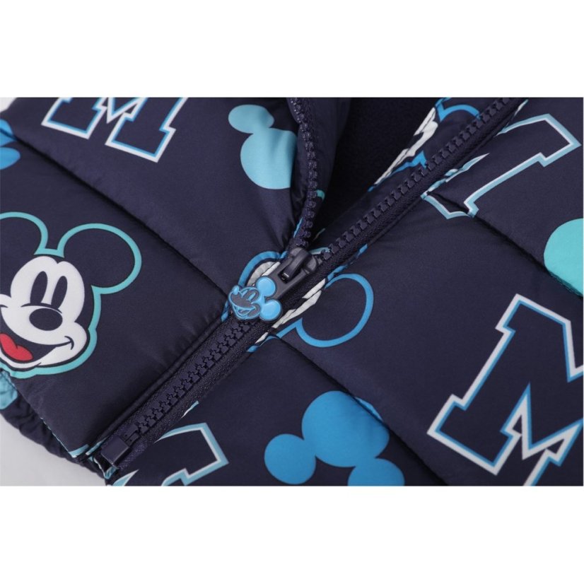 Character Kids' Hooded Long Sleeve Short Puffer Jacket Mickey Blue
