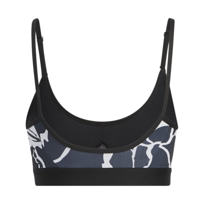 adidas Flower Print Low Impact Sports Bra Womens Grey