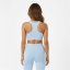 USA Pro UP Seamless Crop Sports Bra Brunera Blue