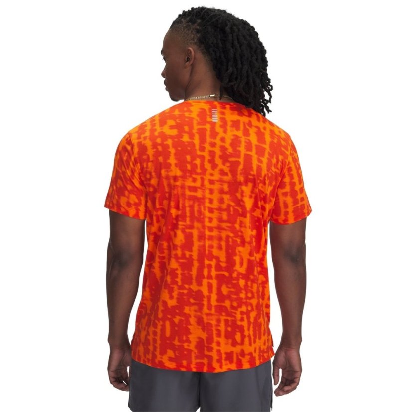 Under Armour Men's Launch Print Short-Sleeve Performance Top Orange