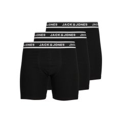 Jack and Jones Jack 3-pack Solid Boxer Briefs Plus Size Mens Black