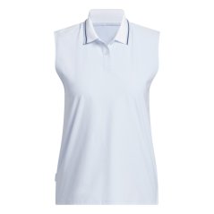 adidas Women's Sleeveless Performance Polo Shirt Crystal Sky