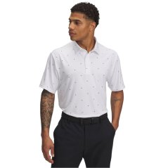 Under Armour Men's Printed Short-Sleeve Performance Polo Shirt White