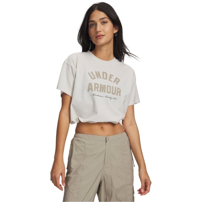 Under Armour Women's Bungee Hem T-Shirt Summit White