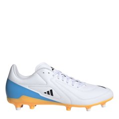 adidas RS-15 Adults Firm Ground Rugby Boots Wht/Blk/luc