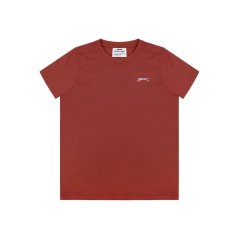 Slazenger Junior Boys Plain Tee shirt Red Ochre