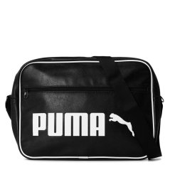 Puma Men's Campus Reporter Retro Messenger Bag Black