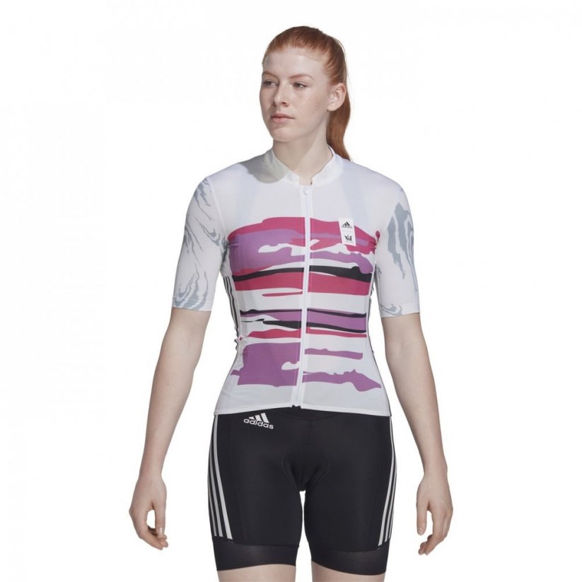 adidas Short Sleeve Cycling Jersey Women's White