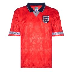 Score Draw England 1990 Away Shirt Red