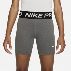 Nike Pro Big Kids' (Girls') Dri-FIT 5 Shorts Carbon Heather