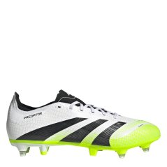 adidas Predator League Soft Ground Football Boots White/Blk/Lemon