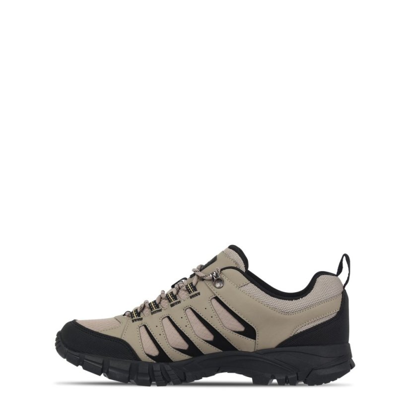 Gelert Ridgeway Waterproof Walking Shoes Mens Stone/Black