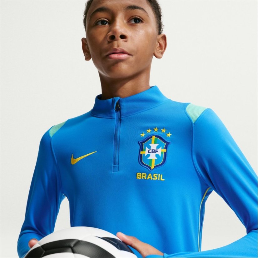 Nike Kids' Brazil International Licensed Drill Top Blue/Gold