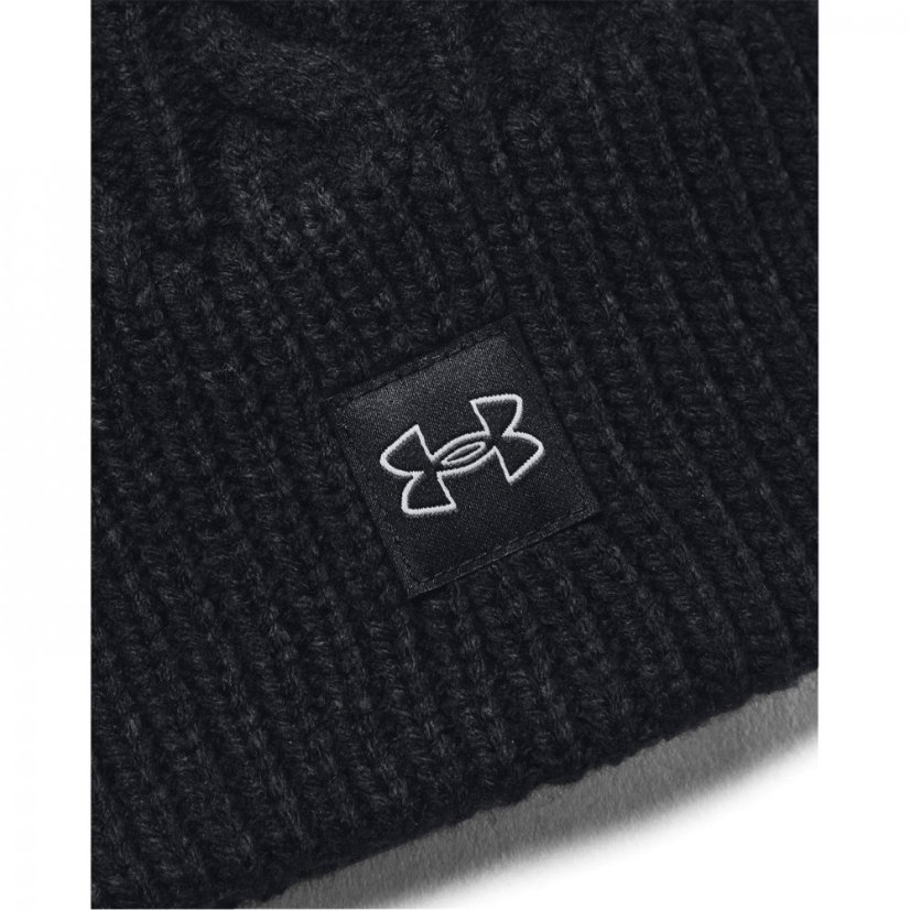 Under Armour Halftime Cable Knit Beanie Ladies Black/Mod Grey