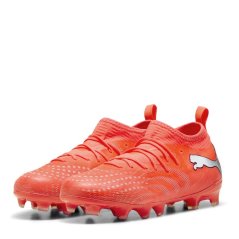 Puma Childrens PUMA Future 9 Match Firm Ground Football Boots Red/Silver