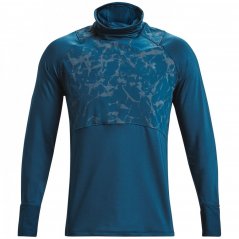 Under Armour Out Run The Cold Mens Funnel Top Petrol Blue