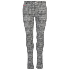 Lee Cooper AOP Jeggings Ladies Black/White Grd