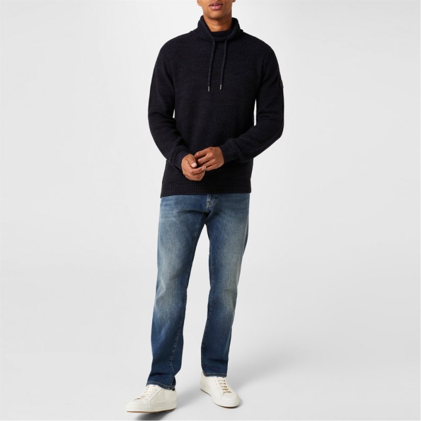 Firetrap Firetrap Cowl Neck Men's Jumper Navy