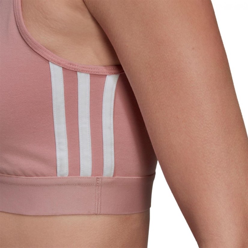 adidas 3-Stripes Crop Top With Removable Pads Light Pink - Veľkosť: XS (4-6)