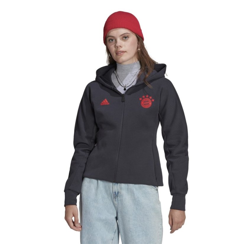 adidas Bayern Munich Anthem Jacket Womens. Grey