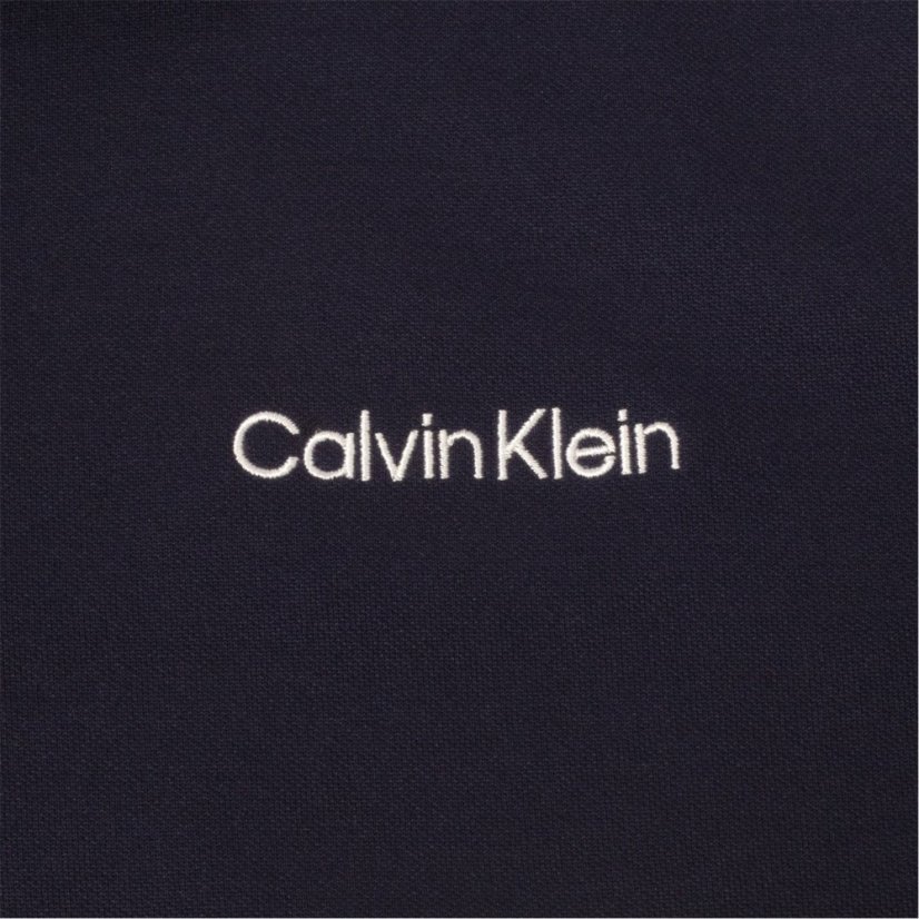 Calvin Klein Golf Men's Jc Block Short Sleeve Performance Polo Shirt Wht-Nvy