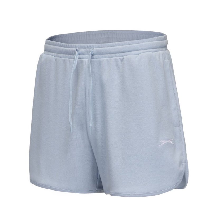 Slazenger Fleece Interlock Shorts Womens Baby Blue