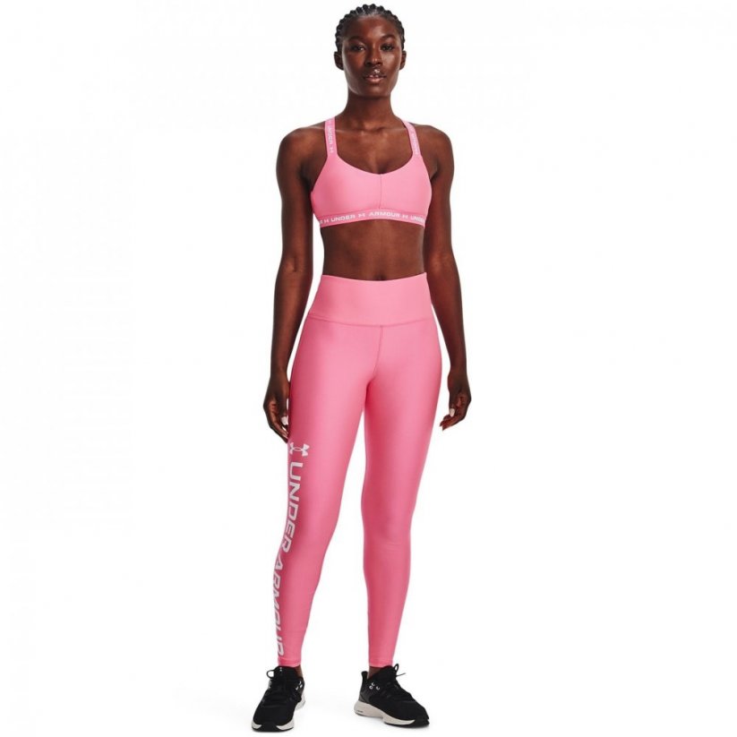 Under Armour Branded Fitness Leggings Womens Pink