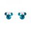 Disney Minnie Mouse Pink Blue & Yellow 2 Piece Scrunchie & Earring Set Blue