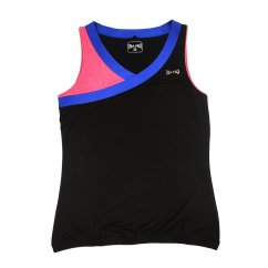 USA Pro Cross Over Tank Top Ladies Blk/HPink/PBlue