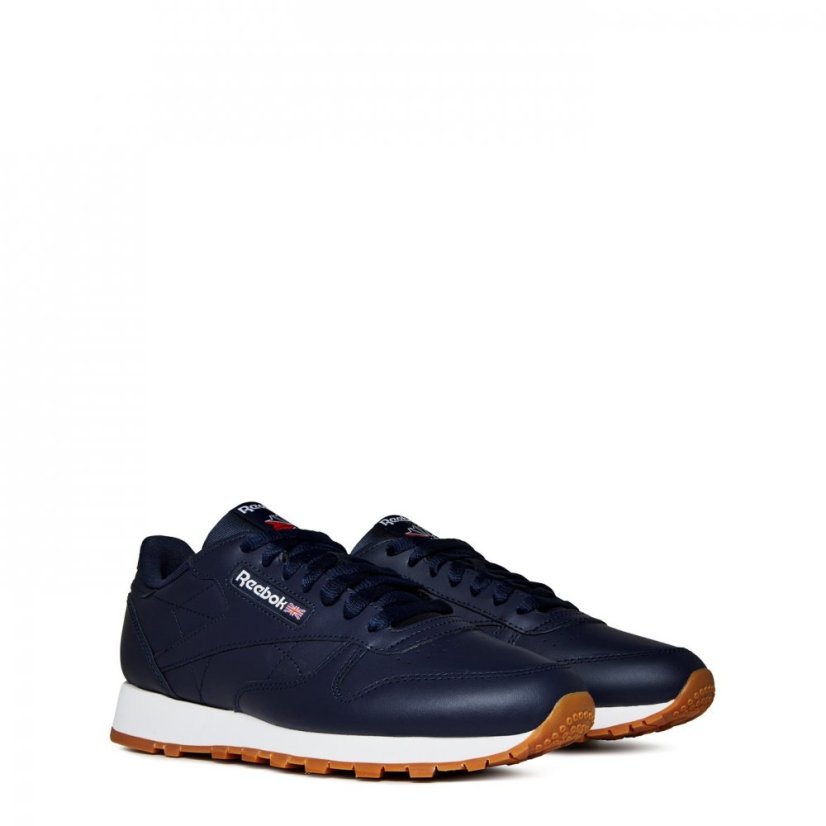 Reebok Classic Leather Mens Trainers Navy/white