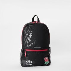 Umbro England Rugby Formation Backpack Adults Black/White/Red