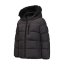 SoulCal Kids' Double Zip Detachable Faux Fur Hood Fleece Lined Short Puffer Jacket Charcoal