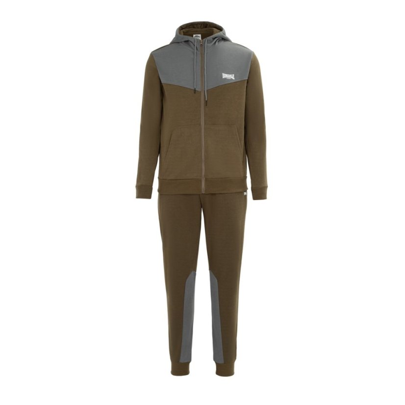 Lonsdale Mens Tracksuit Army Green